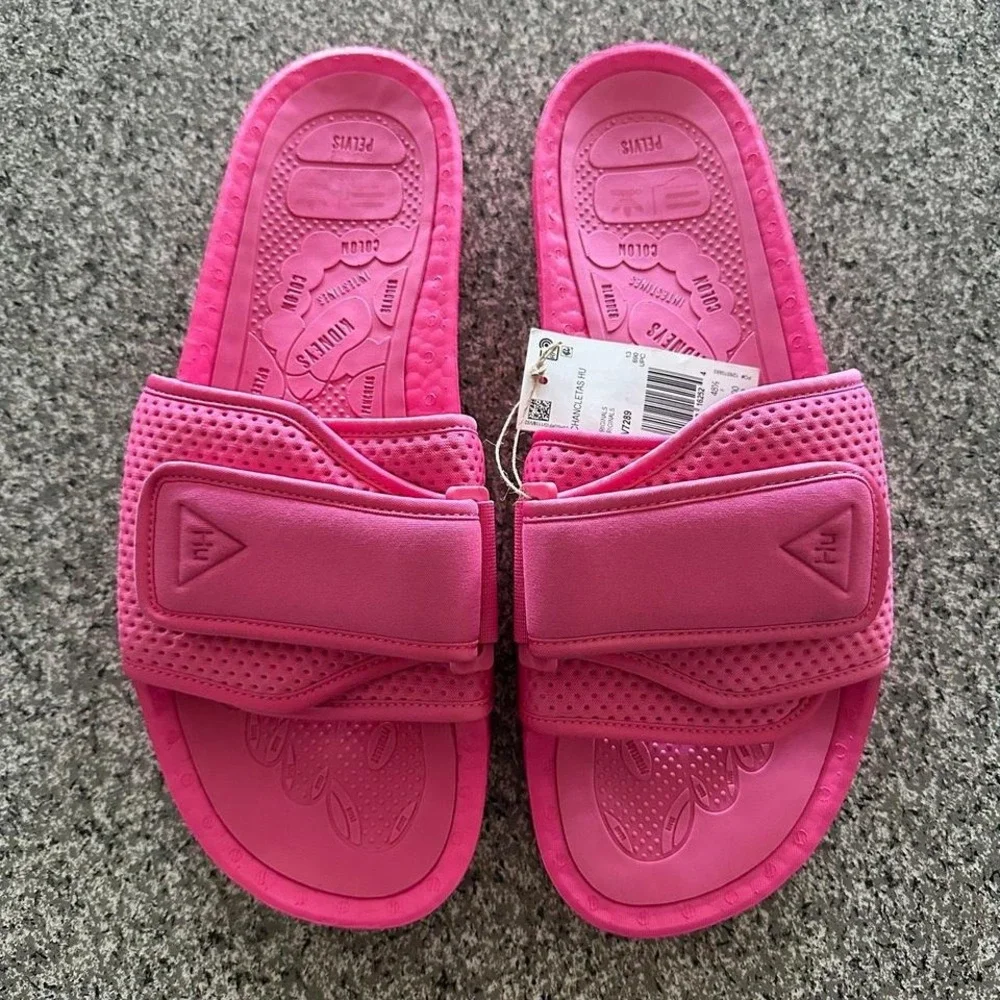 Adidas Boost Slides Humanrace HU‎ Pharrell Williams Pink FV7289 Mens Size 12